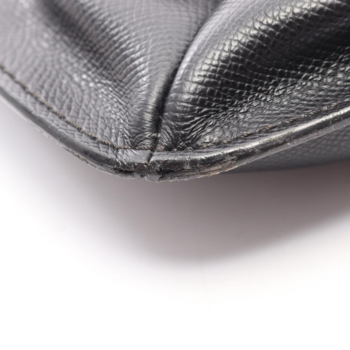 CHANEL Logo Black Caviar Skin Tote Bag