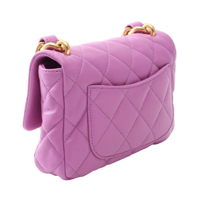 CHANEL Matelasse Lambskin Bag Purple