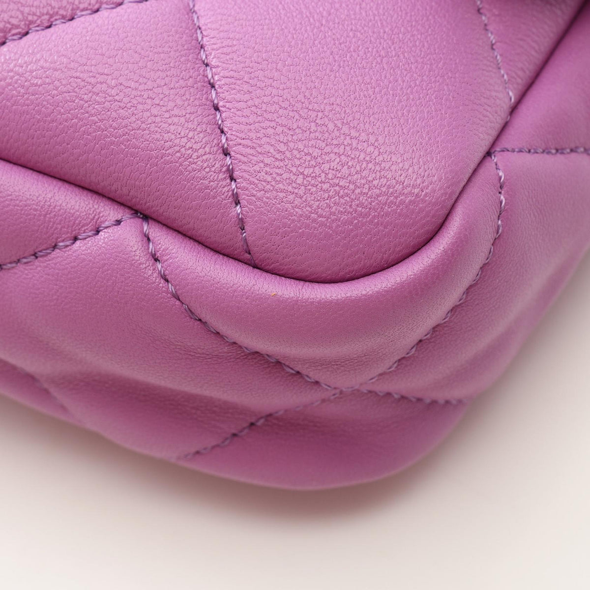CHANEL Matelasse Lambskin Bag Purple