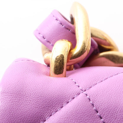CHANEL Matelasse Lambskin Bag Purple
