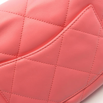 CHANEL Pink Lambskin Shoulder Bag