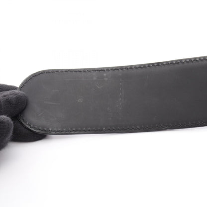 CHANEL CC Mark Patent Leather Belt Black Size 85/34