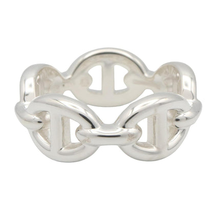 HERMES Chaine d'Ancre Enchainee Ring Silver925 Size JP 9.5