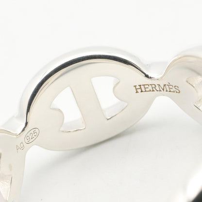 HERMES Chaine d'Ancre Enchainee Ring Silver925 Size JP 9.5