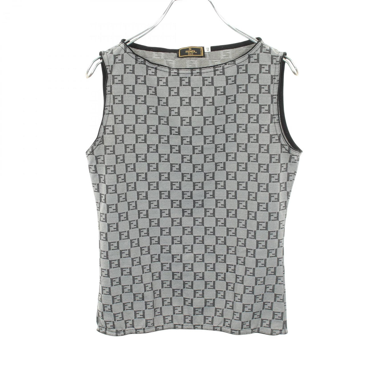 FENDI FF Pattern Nylon Tank Top Size 42