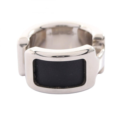 HERMES Olympe PM Stainless Steel Leather Black