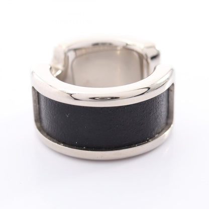 HERMES Olympe PM Stainless Steel Leather Black