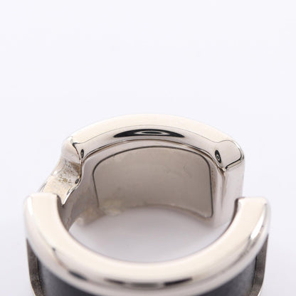 HERMES Olympe PM Stainless Steel Leather Black