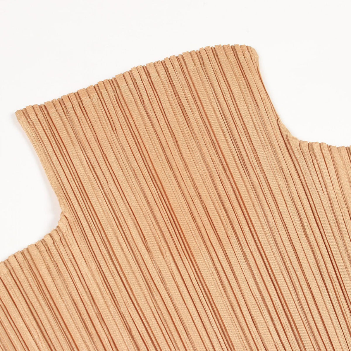 PLEATS PLEASE Pleated High-Neck Midi Dress Brown Size 4