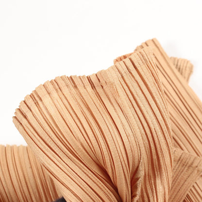 PLEATS PLEASE Pleated High-Neck Midi Dress Brown Size 4