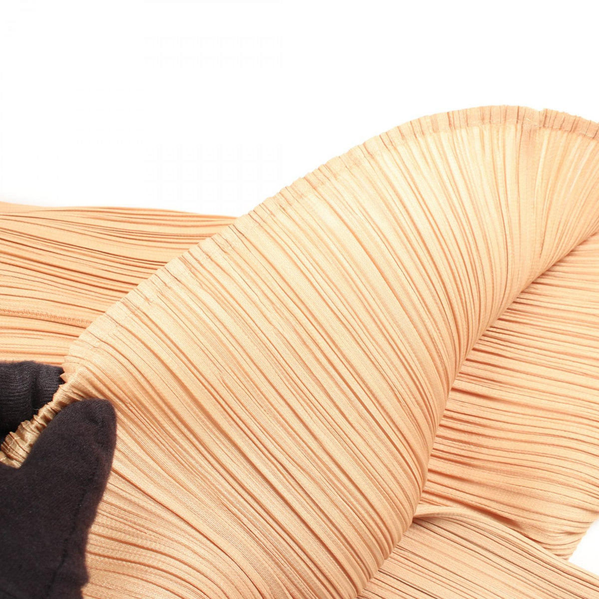 PLEATS PLEASE Pleated High-Neck Midi Dress Brown Size 4