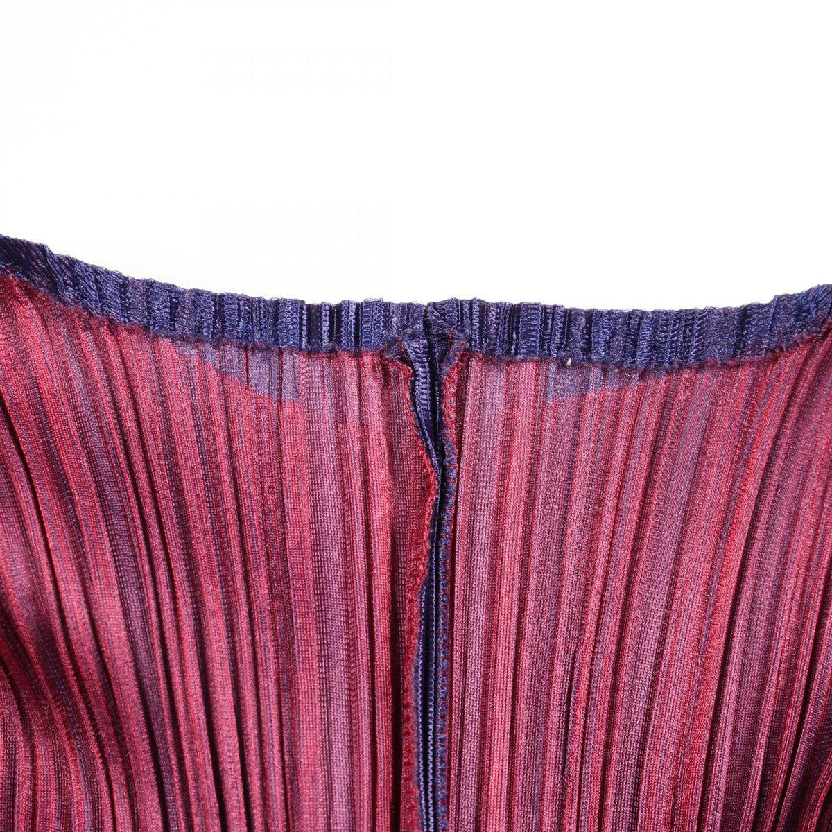 PLEATS PLEASE Pleated Polyester Cardigan Navy Purple Size 4