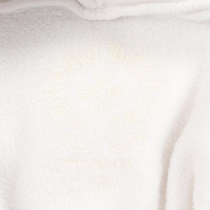 CHROME HEARTS Horseshoe Back Print Hoodie White Size S