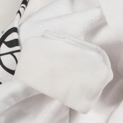 CHROME HEARTS Horseshoe Back Print Hoodie White Size S