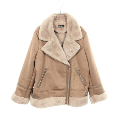 LAUREN RALPH LAUREN Faux Shearling Jacket Brown Size L