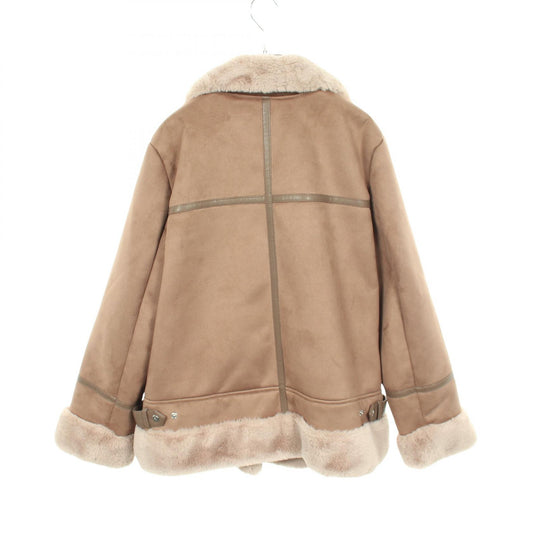LAUREN RALPH LAUREN Faux Shearling Jacket Brown Size L