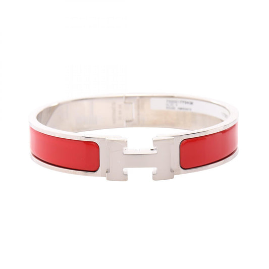 HERMES Clic Clac PM Silver Enamel Bracelet