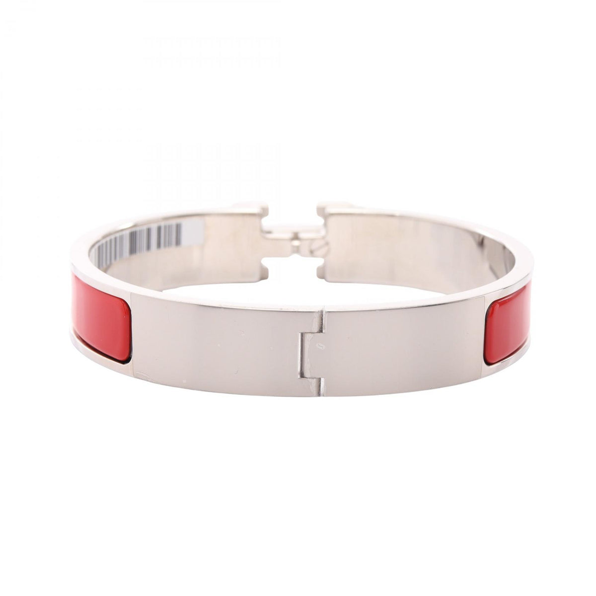 HERMES Clic Clac PM Silver Enamel Bracelet