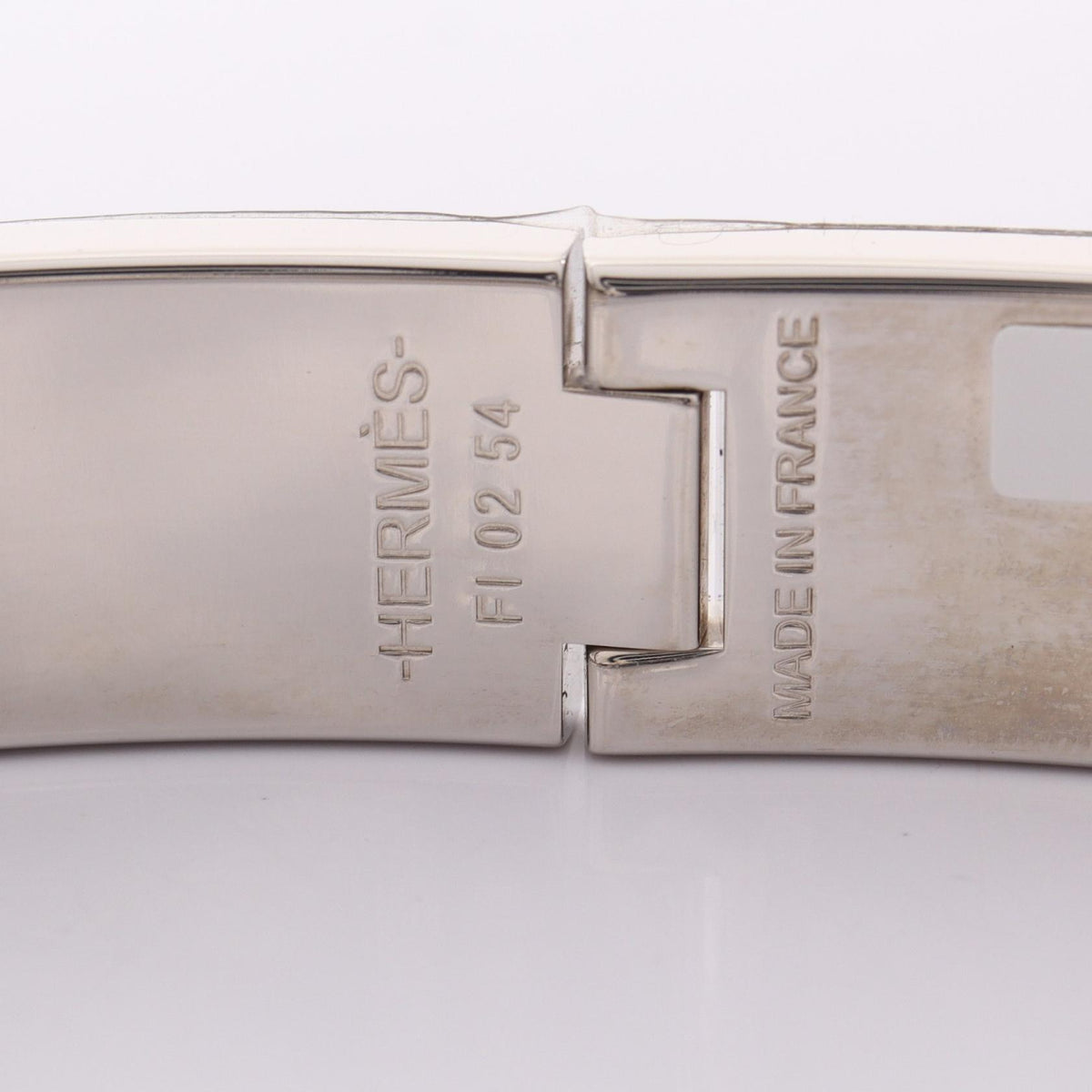 HERMES Clic Clac PM Silver Enamel Bracelet