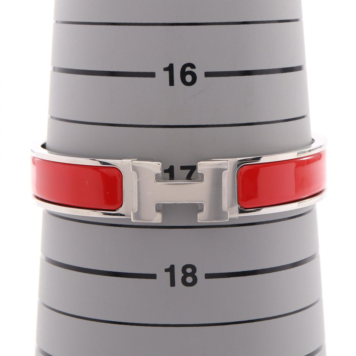HERMES Clic Clac PM Silver Enamel Bracelet