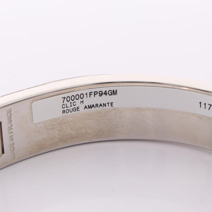HERMES Clic Clac PM Silver Enamel Bracelet