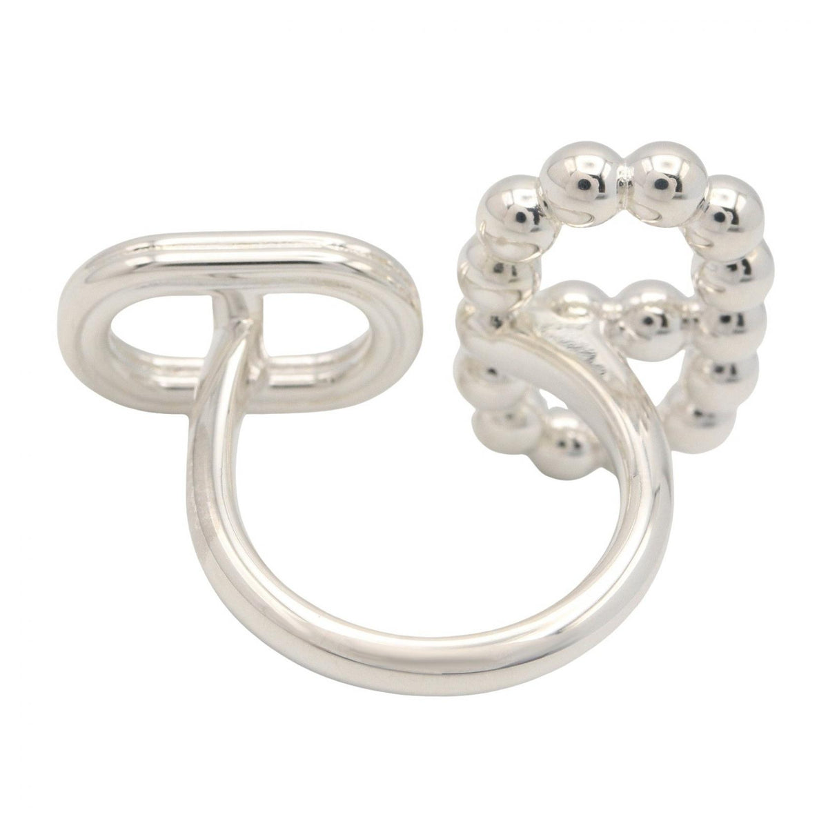 HERMES Chaine d'Ancre Alea 2 Ring Silver925 Size JP 13.5