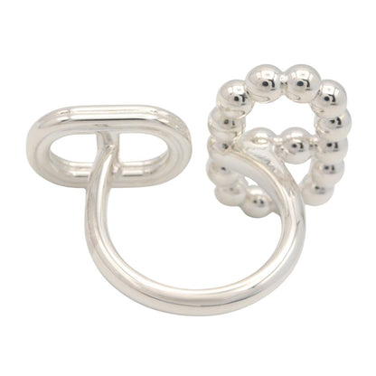 HERMES Chaine d'Ancre Alea 2 Ring Silver925 Size JP 13.5