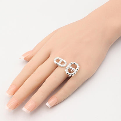HERMES Chaine d'Ancre Alea 2 Ring Silver925 Size JP 13.5