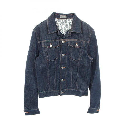 Dior Oblique Cotton Denim Jacket Navy Size 44