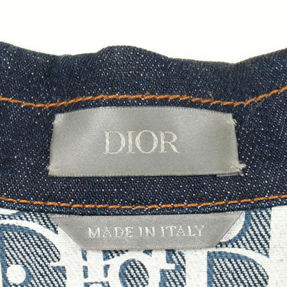 Dior Oblique Cotton Denim Jacket Navy Size 44
