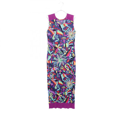 PLEATS PLEASE Pleated Allover Print Dress Blue Size 3