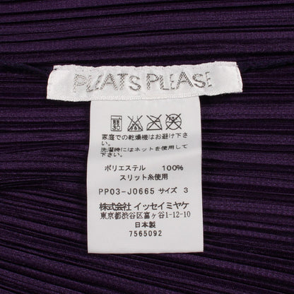 PLEATS PLEASE Pleated Embroidered Cardigan Purple Size 3
