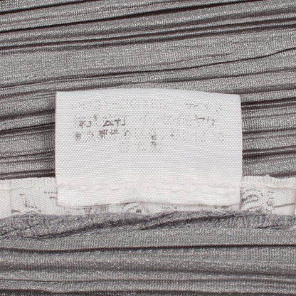 PLEATS PLEASE Pleated Polyester Cardigan Gray Size 3