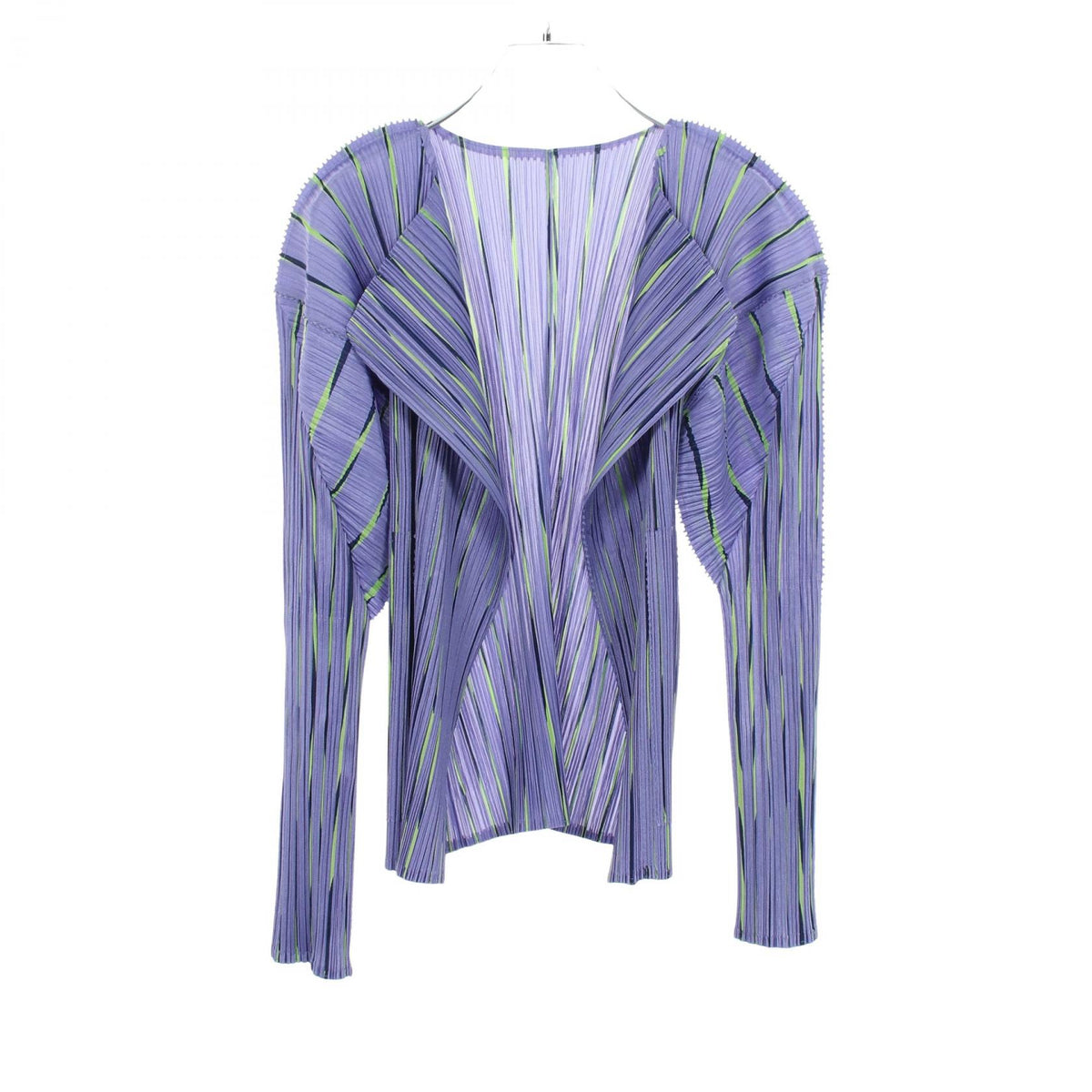 PLEATS PLEASE Pleated Stripe Cardigan Size 3
