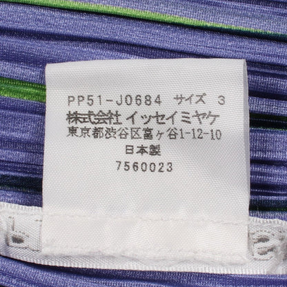 PLEATS PLEASE Pleated Stripe Cardigan Size 3