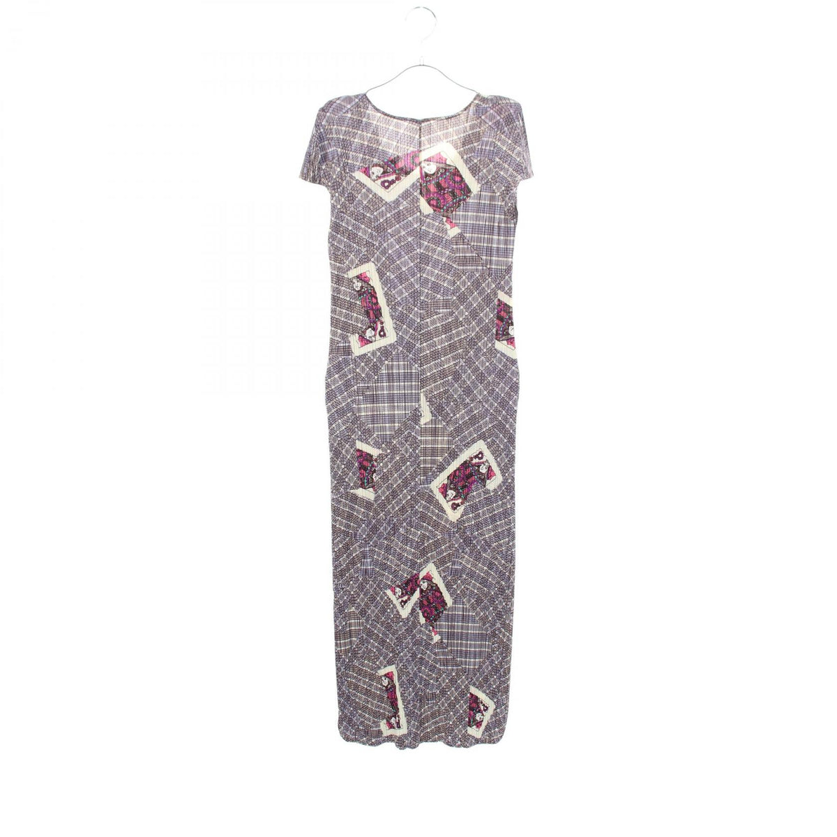PLEATS PLEASE Pleated Patterned Short Dress Multi Size 4