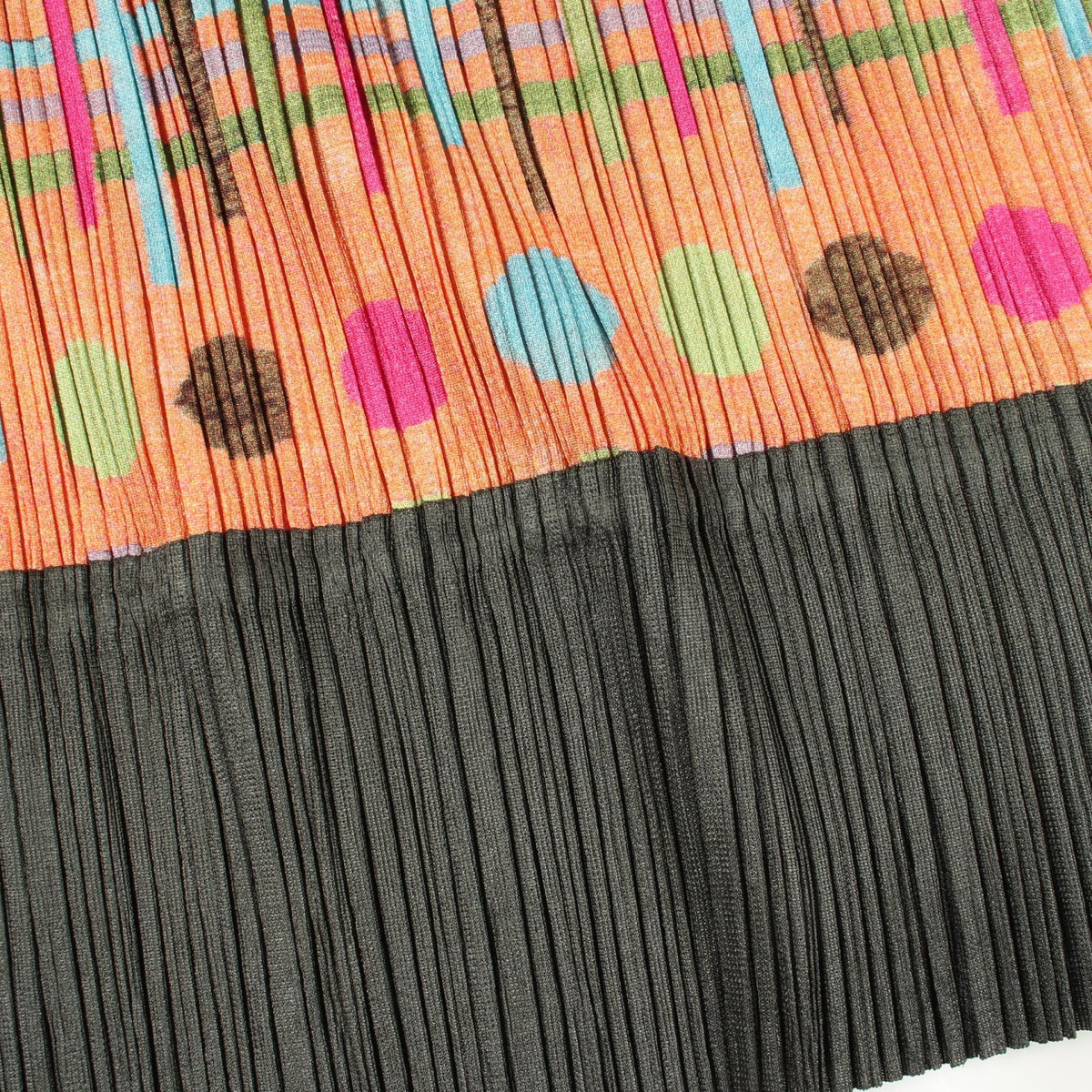 PLEATS PLEASE Pleated Sleeveless Print Dress Size 3