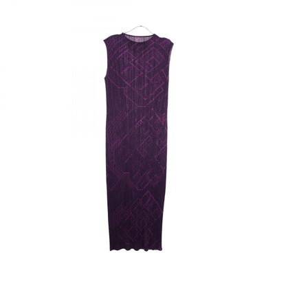 PLEATS PLEASE Pleated Sleeveless Architect Dress Size 5