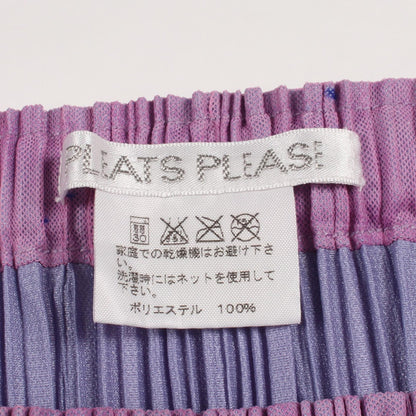 PLEATS PLEASE Pleated Floral Polyester Skirt Size 4