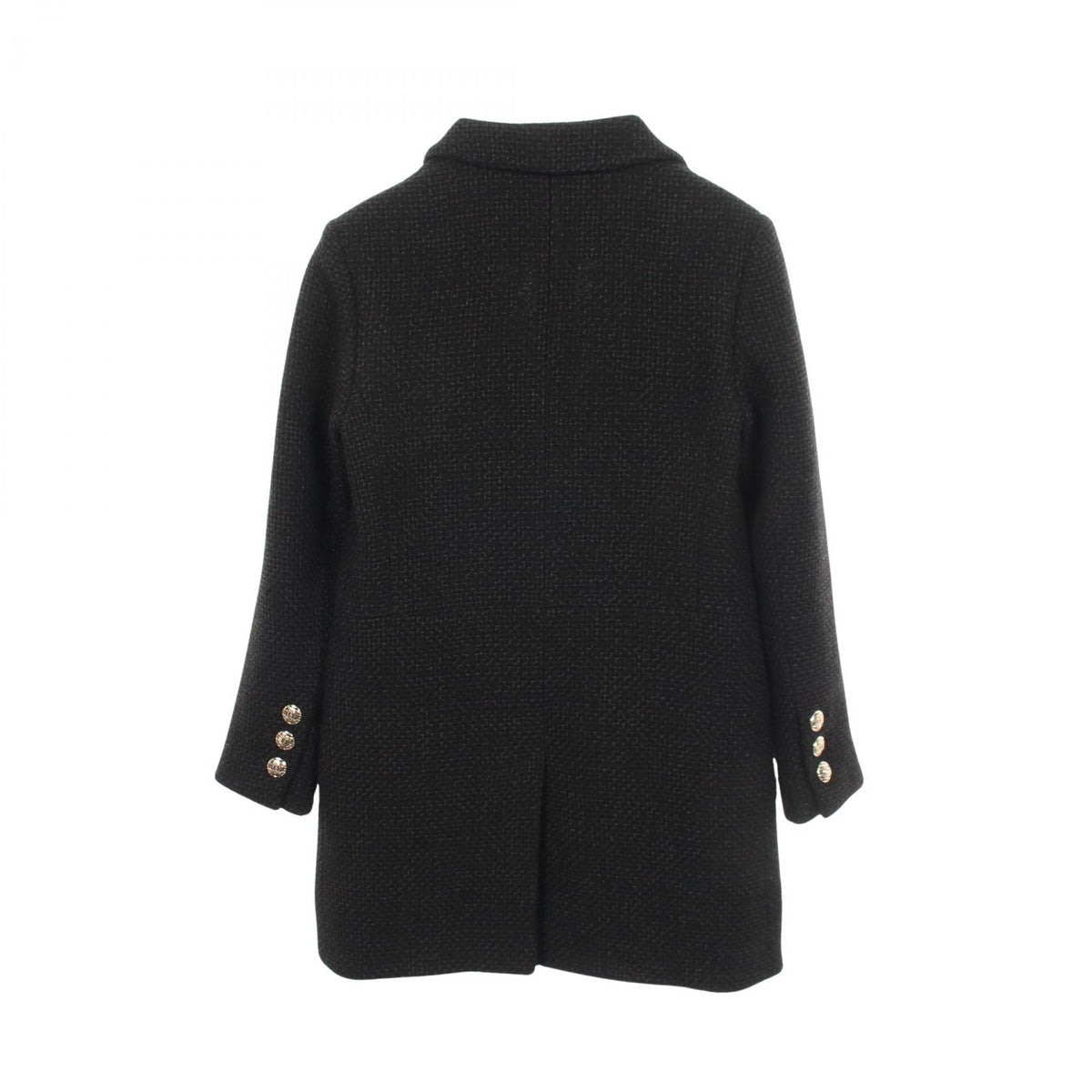 CHANEL Coco Button Double Breasted Blazer Black Size 34