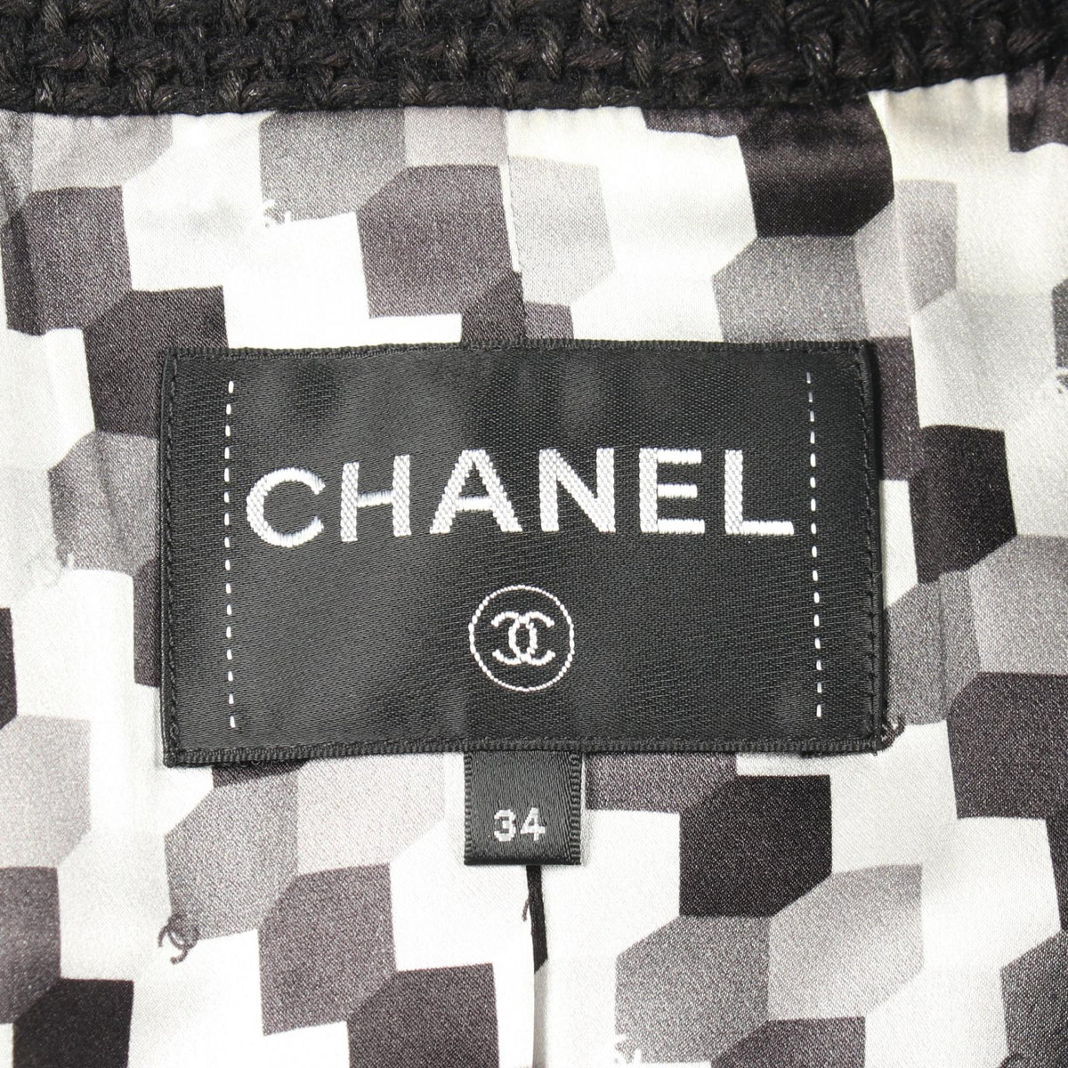 CHANEL Coco Button Double Breasted Blazer Black Size 34
