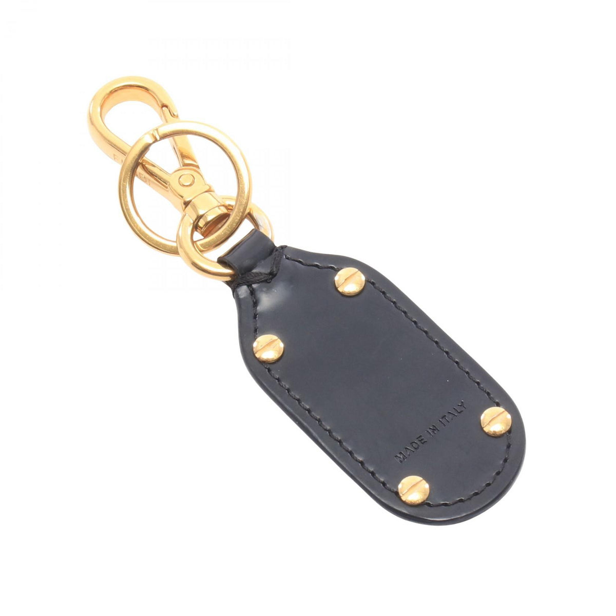FENDI O'Lock Charm Leather Plated Gold