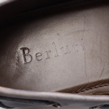 Berluti Antonin Calligraphy Leather Loafers Size 6