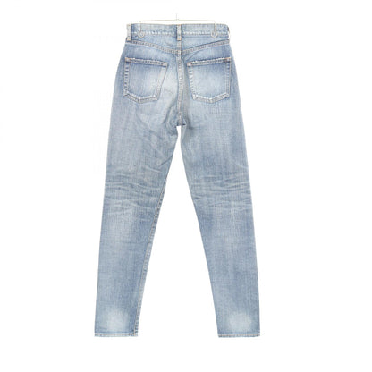 SAINT LAURENT PARIS Distressed Button Fly Jeans Blue Size 24