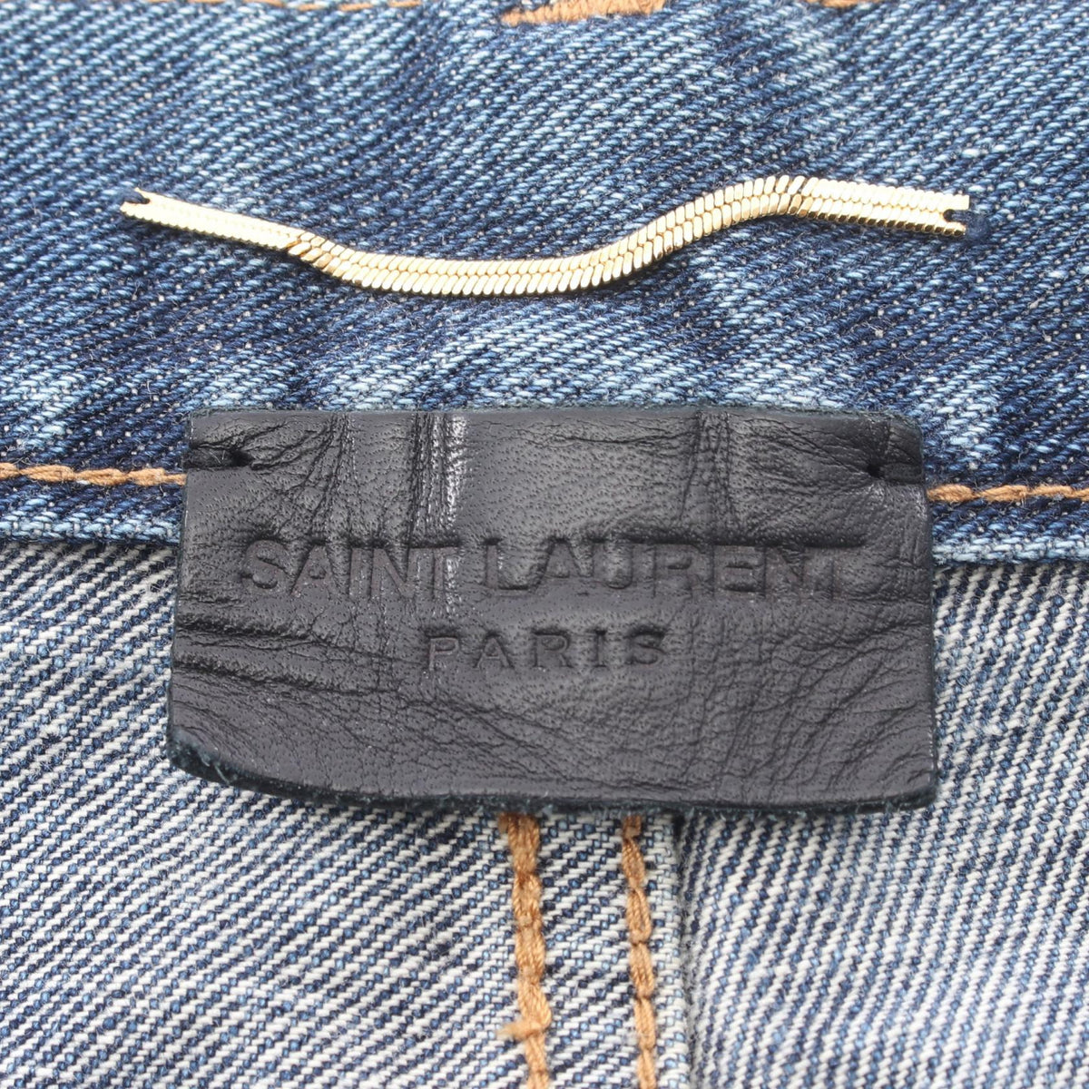 SAINT LAURENT PARIS Distressed Button Fly Jeans Blue Size 24