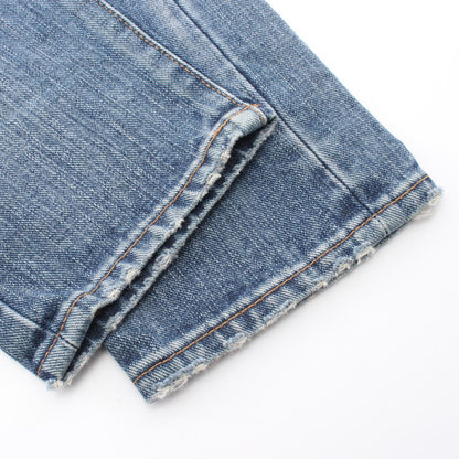SAINT LAURENT PARIS Distressed Button Fly Jeans Blue Size 24