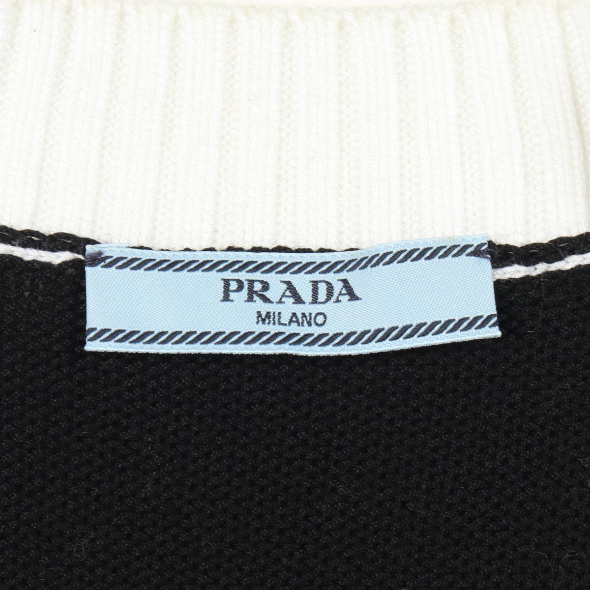 PRADA Logo Embroidered Cropped Cardigan Size 36