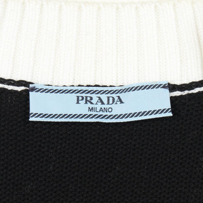PRADA Logo Embroidered Cropped Cardigan Size 36