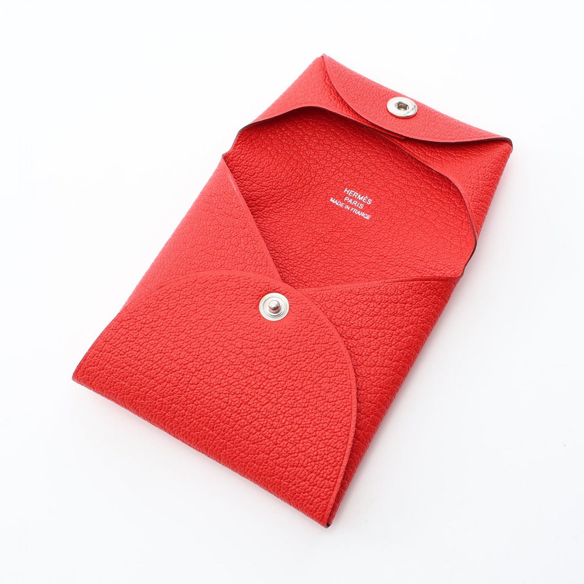 HERMES Bastia Rouge H Chevre Coin Wallet