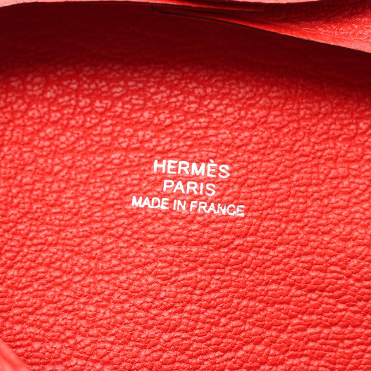 HERMES Bastia Rouge H Chevre Coin Wallet